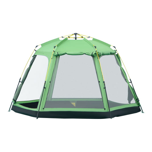 Outsunny 6 Person Pop Up Camping Tent in Green