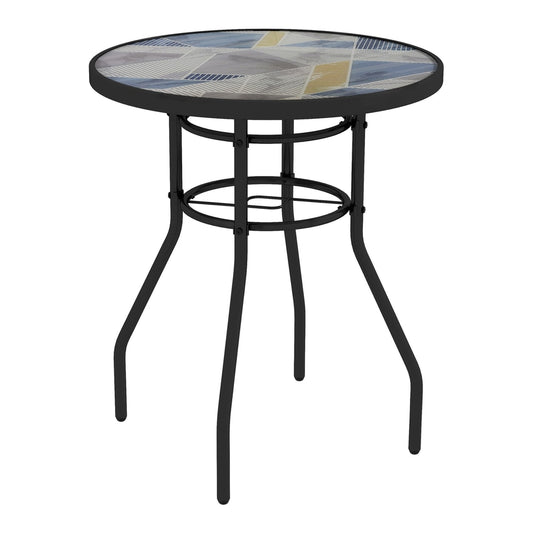 Outsunny Φ60 Garden Table in Multi Colour