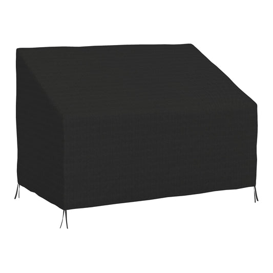 Outsunny 600D Oxford Cloth Furniture Cover, a black protector for a two-seater sofa