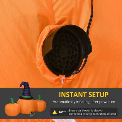 The air blower mechanism attached to the back of the inflatable pumpkin decoration