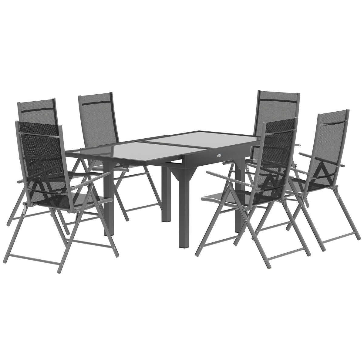 Outsunny 7 Piece Outdoor Dining Set
