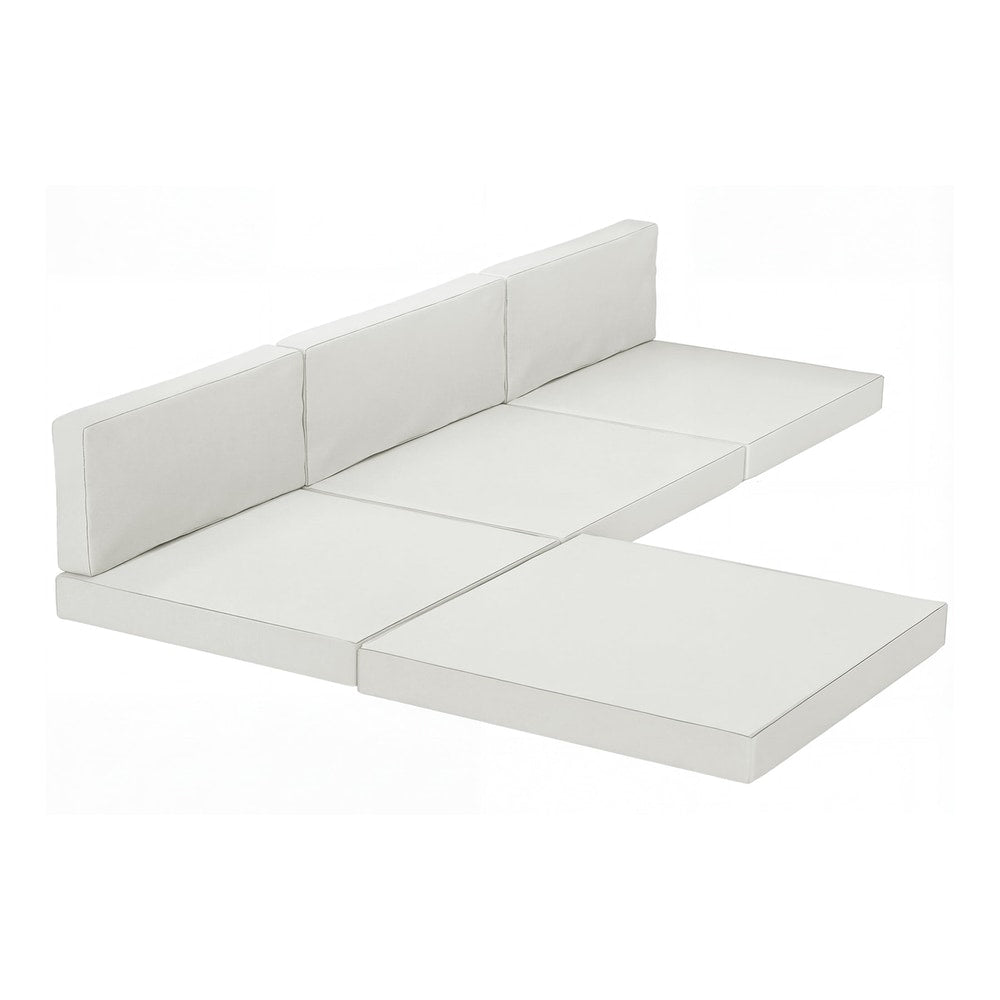 Outsunny 7-Piece Patio Furniture Cushions arranged in a corner sofa shape on a white background