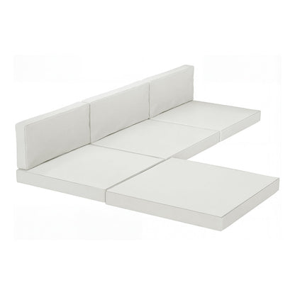 Outsunny 7-Piece Patio Furniture Cushions arranged in a corner sofa shape on a white background