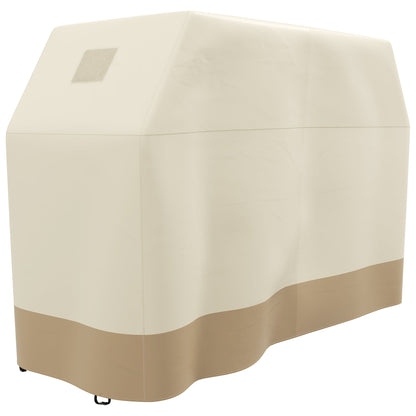Outsunny PU Coated Protective Grill Cover beige and tan cover for outdoor use