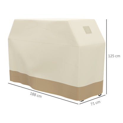 The protective grill cover shown with dimensions 188cm long and 71cm wide