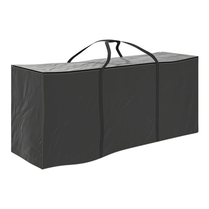 Outsunny 720 L Waterproof Garden Cushion Storage Bag in black, a large rectangular storage bag with handles