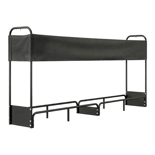 Outsunny 8.5ft Firewood Rack in Black