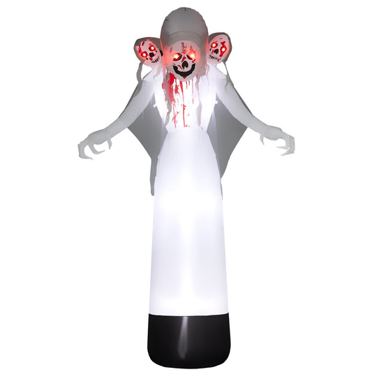 Outsunny 8.9ft Inflatable Three Headed Ghost standing against a plain white background