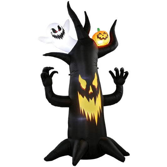 Outsunny 8 FT Halloween Inflatable Spooky Tree in Black