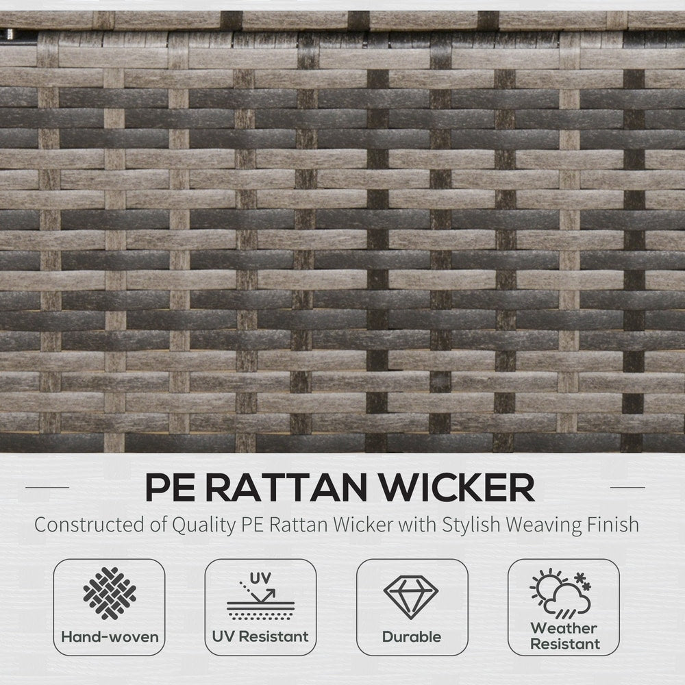 Close up of the PE rattan wicker weave on the outdoor couch