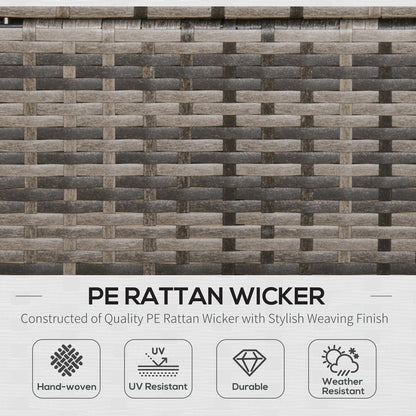 Close up of the PE rattan wicker weave on the outdoor couch