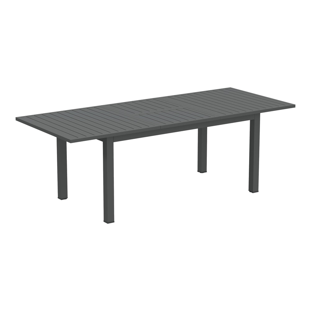 Outsunny Aluminium Extending Garden Table with slatted top and four legs