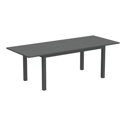 Outsunny Aluminium Extending Garden Table with slatted top and four legs