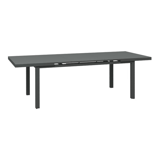 Outsunny Aluminium Garden Table for 6-8 in Charcoal Grey