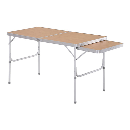Outsunny Aluminium MDF-Top 4ft Folding Portable Outdoor Table Silver