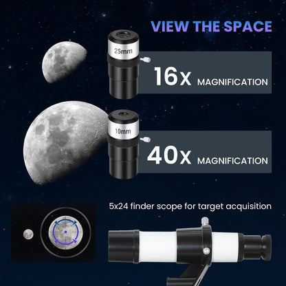 Two eyepieces and a finder scope for the astronomy telescope