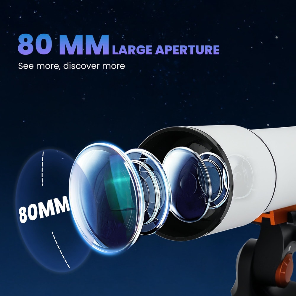 Close-up of the large aperture of the astronomy telescope