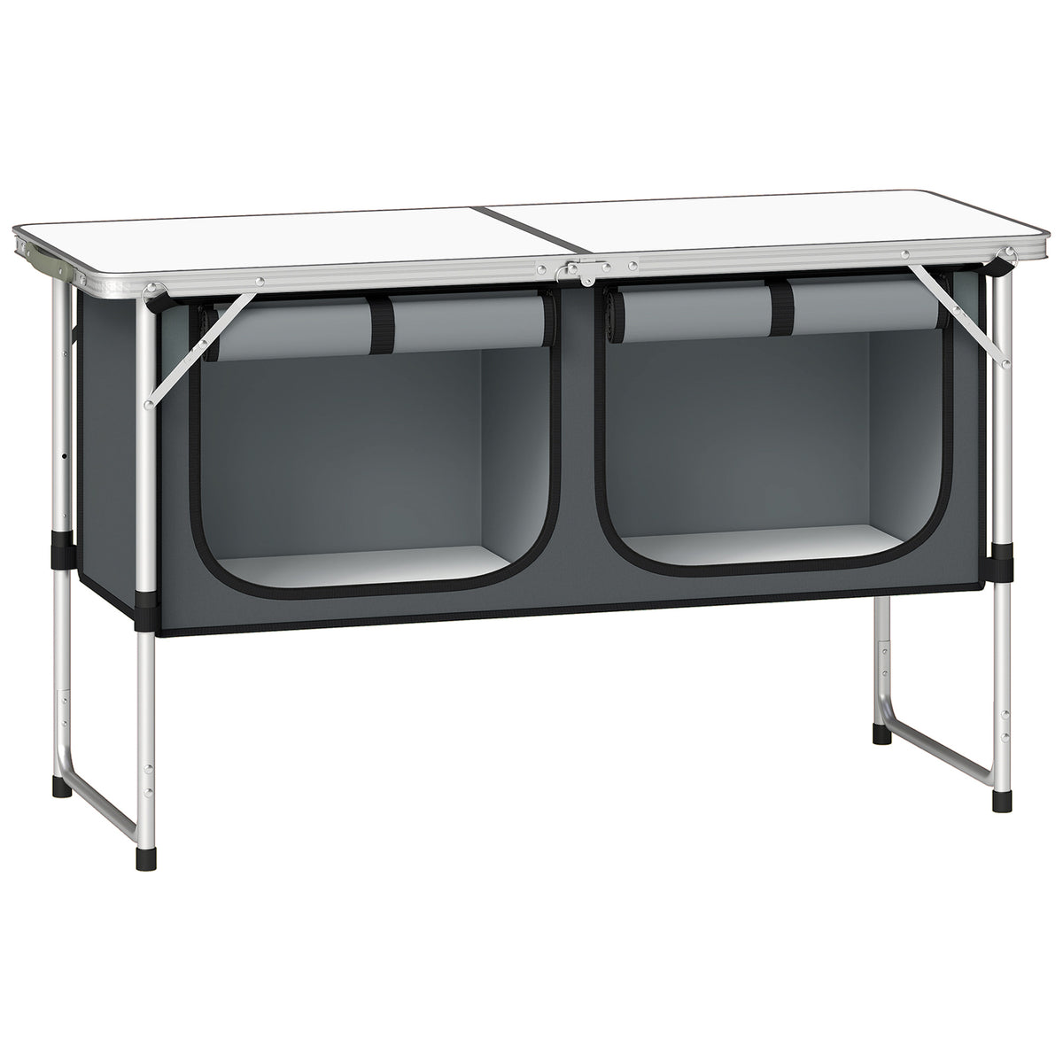 Outsunny Camping Cupboards in Silver