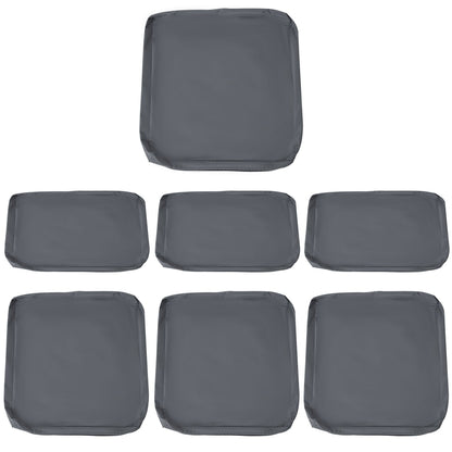 Outsunny Cushion Cover Replacement set of seven grey covers arranged on a white background
