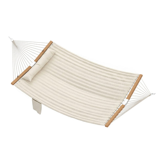 Outsunny Double Hammock 2 Person Swing Bed in Cream White