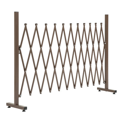 Outsunny Expanding Trellis Fence freestanding and movable in dark brown
