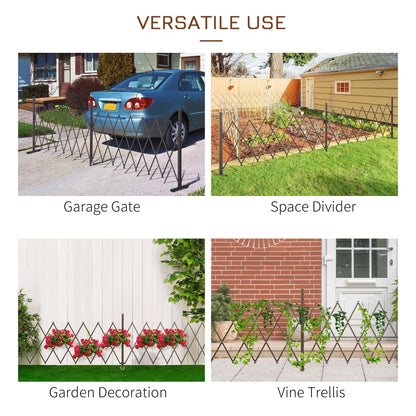The garden screen panel used as a garage gate, space divider, garden decoration and vine trellis