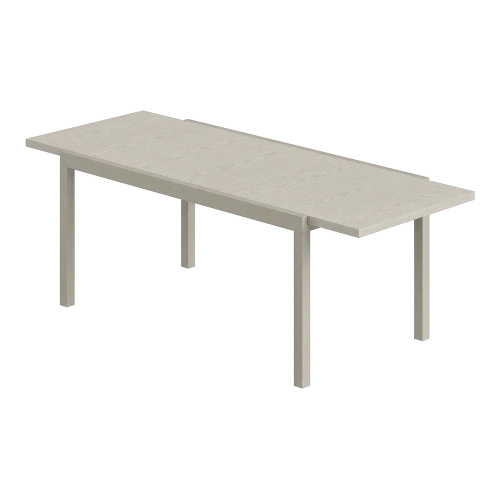 Outsunny Extending Garden Table with wood-like grained surface, light grey wood effect