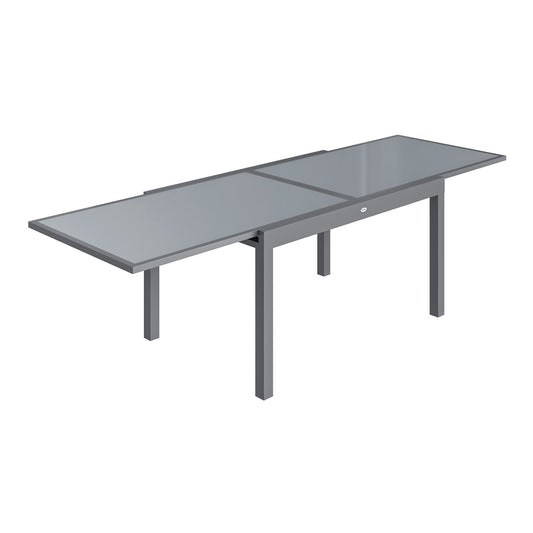 Outsunny Extending Garden Table for 6-10 in Grey