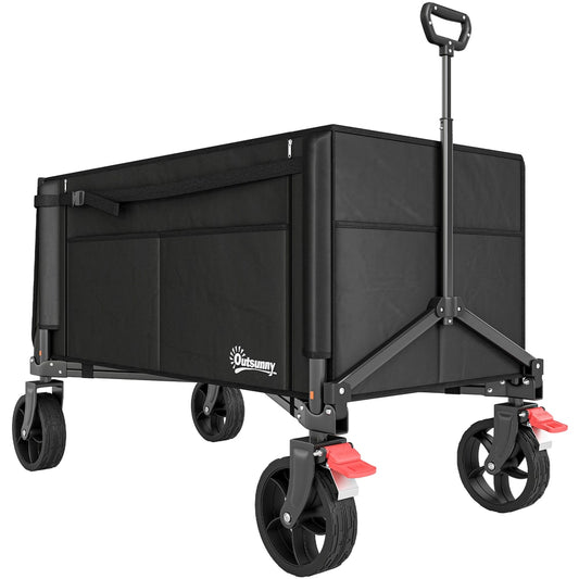 Outsunny Festival Trolley on Wheels in Black