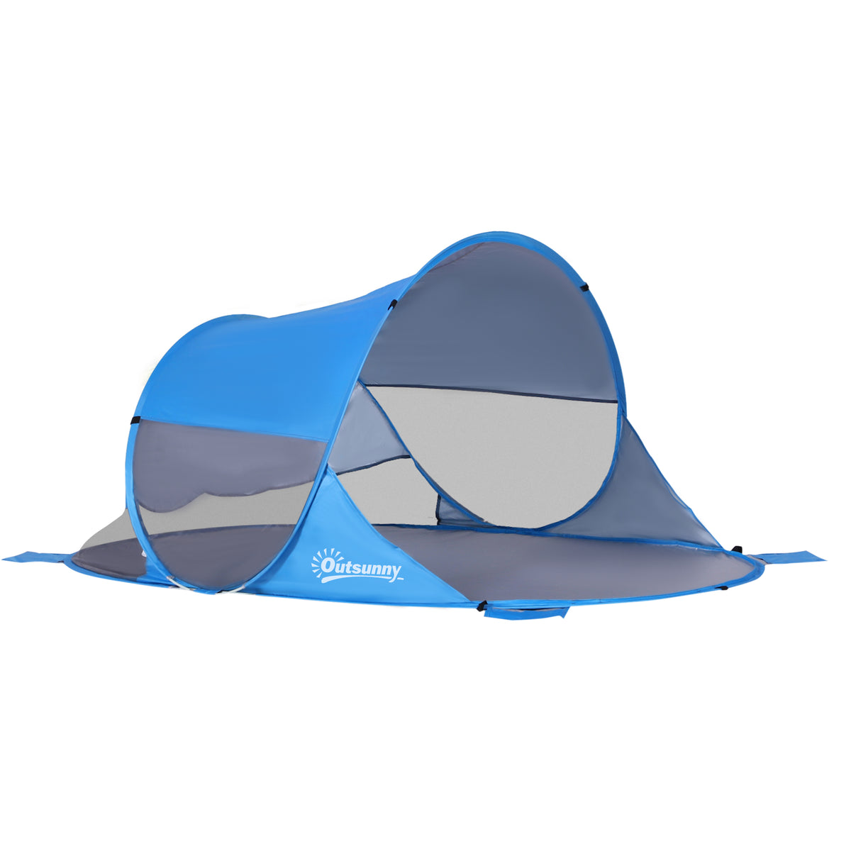 Outsunny Fibreglass Frame 2 Person Pop-Up Lightweight Camping Tent in Blue
