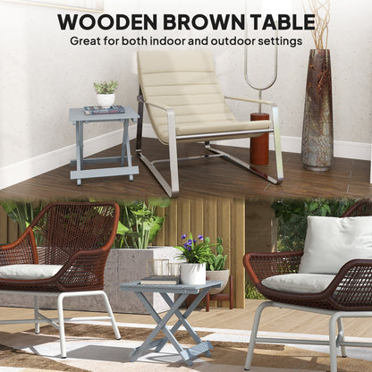A collage showing the garden table in different settings and colours