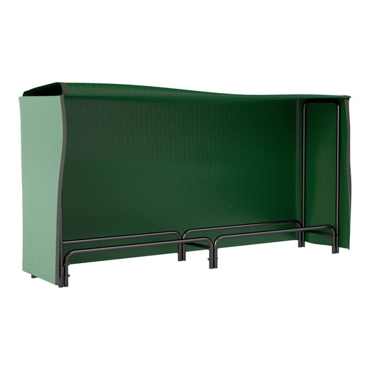 Outsunny Firewood Rack with Waterproof Cover in Dark Green