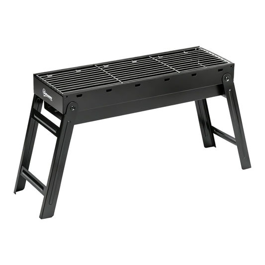 Outsunny Foldable Charcoal Grill in Black