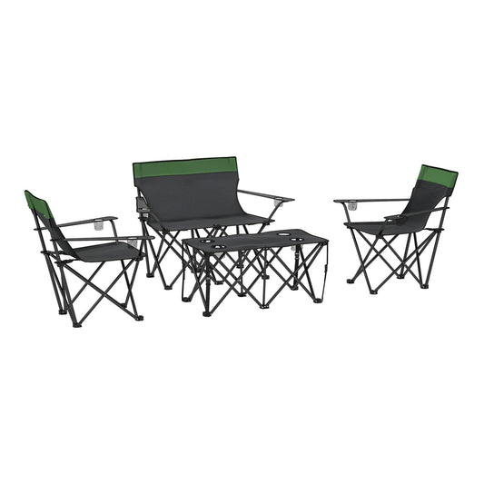 Outsunny Four-Piece Portable Picnic Table Set in Green