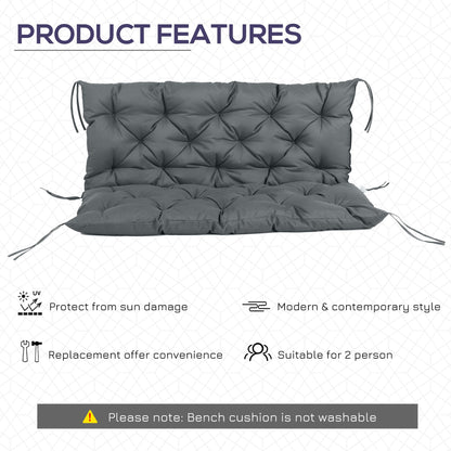 Product features of the dark grey 2 seater swing chair cushion