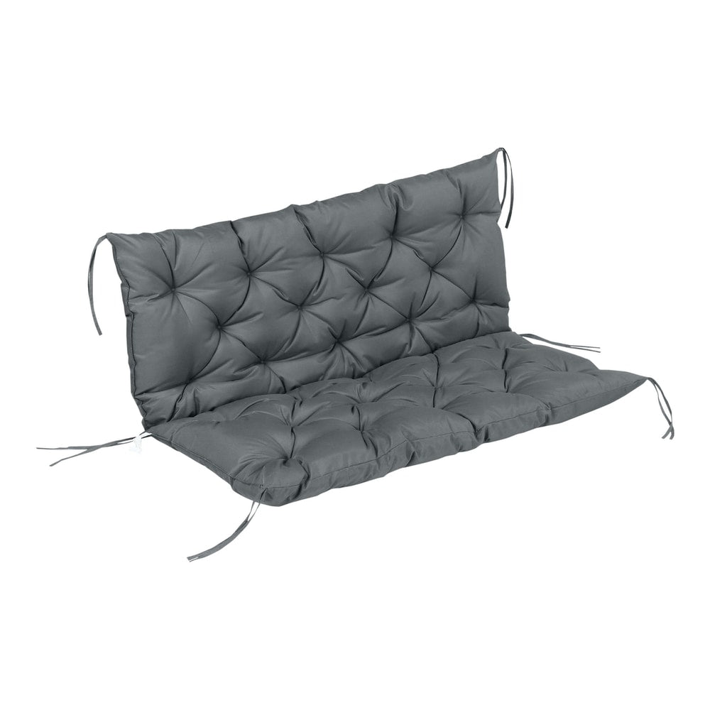 Outsunny Garden Bench Cushion, a dark grey padded seat pad with ties