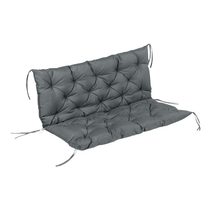 Outsunny Garden Bench Cushion, a dark grey padded seat pad with ties