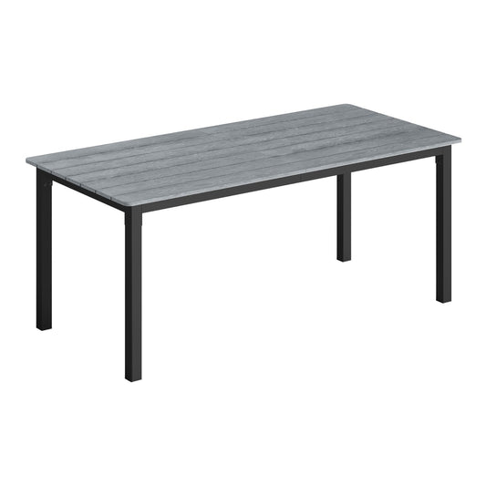 Outsunny Garden Dining Table for 6-8 Person in Grey