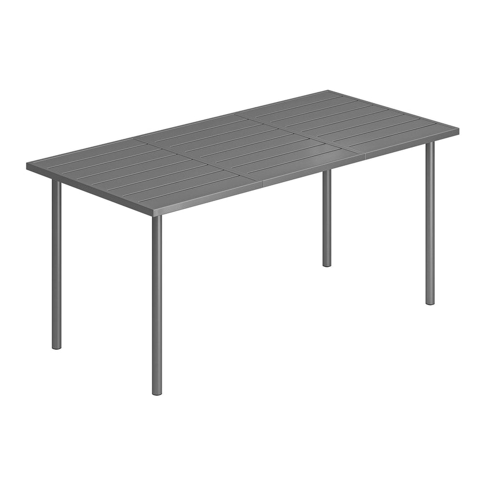 Outsunny Garden Dining Table for 6 Person, a rectangular outdoor dining table with a slatted top and four legs