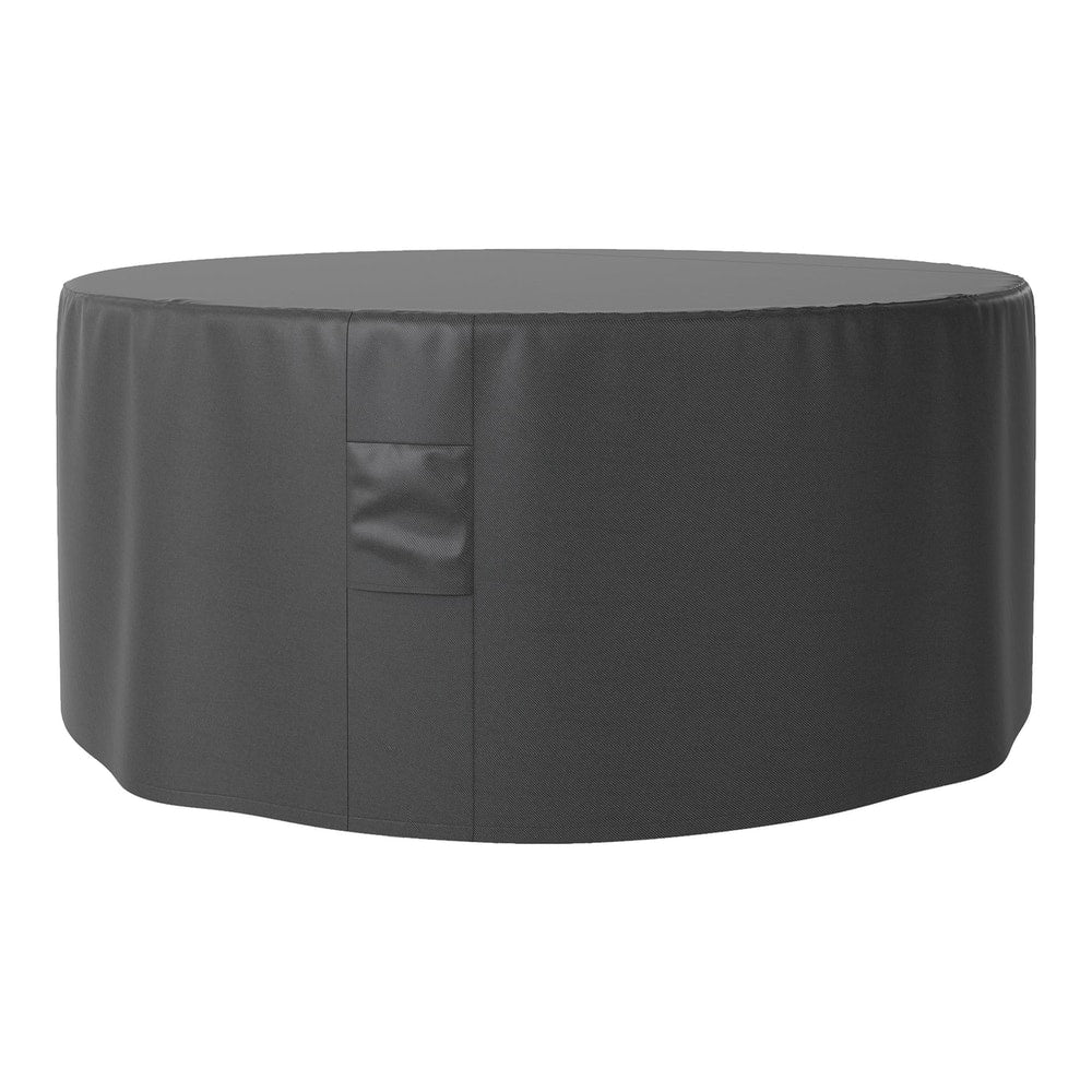 Outsunny Garden Patio Large Furniture Set round cover in black, showing the full circular shape