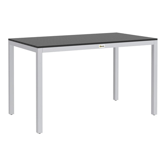 Outsunny Garden Table for 4-6 in Black
