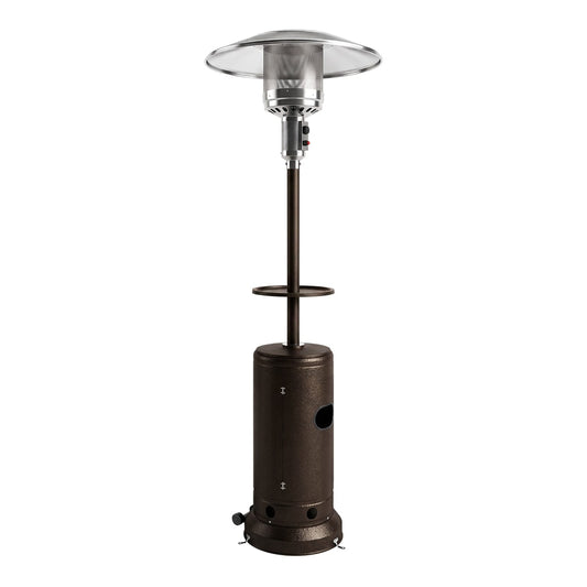 Outsunny Gas Patio Heater with Table Tray in Brown