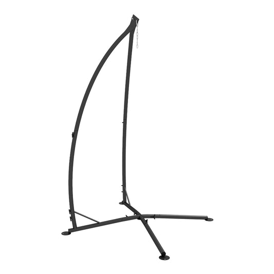 Outsunny Hammock Chair Stand, a heavy duty metal frame with a curved top and a wide base
