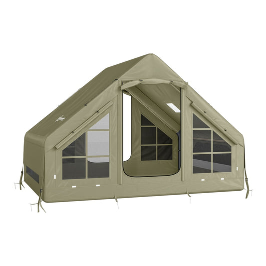 Outsunny Inflatable Camping Tent in Olive Green