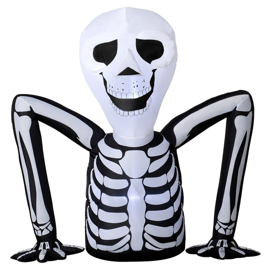 Outsunny Inflatable Ground Crawling Skeleton in Black