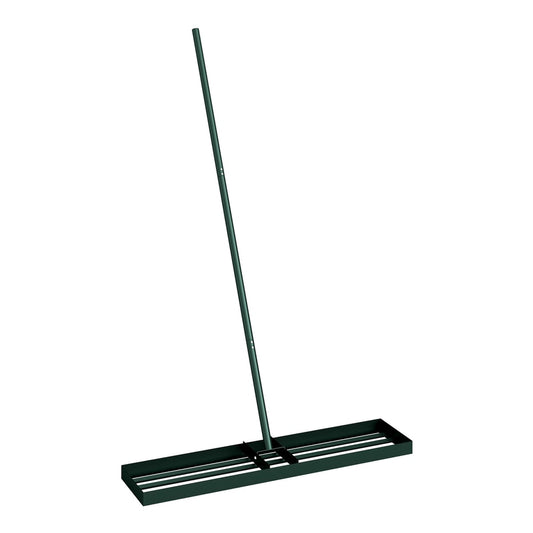 Outsunny Lawn Levelling Rake standing upright against a plain white background