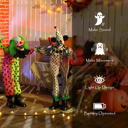 Scary clowns with sound, movement, light up eyes and battery operation features