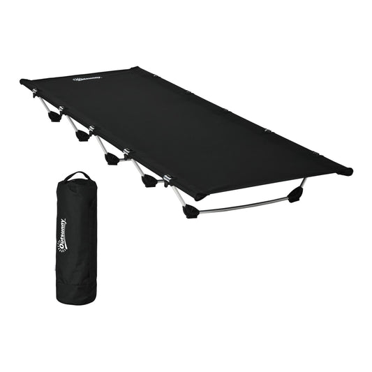 Outsunny Lightweight Camping Bed in Black