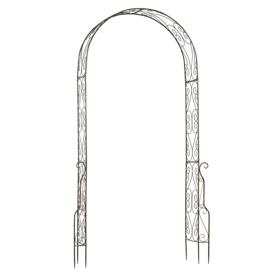 Outsunny Metal Garden Arch Trellis, a decorative metal archway for gardens and events