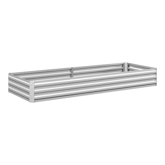 Outsunny Metal Raised Garden Bed Planter Box in a simple rectangular shape on a white background
